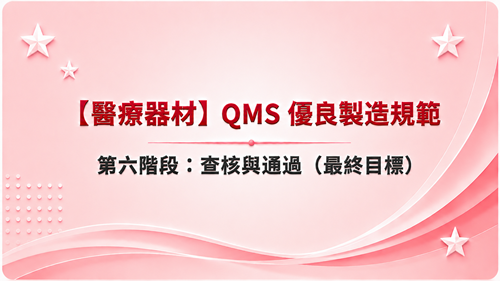 6【醫療器材】QMS 優良製造規範  第六階段：查核與通過（最終目標）_調整